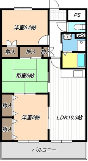 メルベーユ当知の間取り