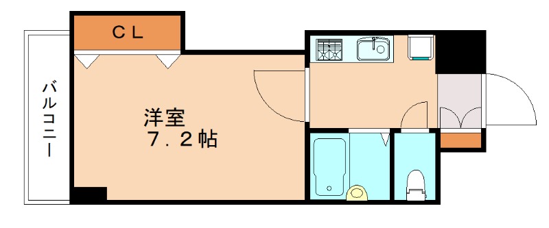 北九州市小倉北区昭和町のマンションの間取り