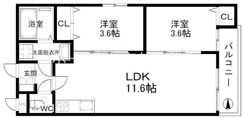 AVENIR住之江の間取り