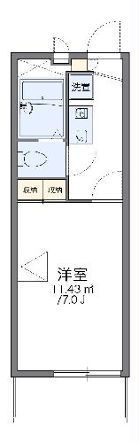 【レオパレス１３ＳＴＯＮＥIIの間取り】