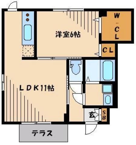 【さいたま市中央区上峰のアパートの間取り】