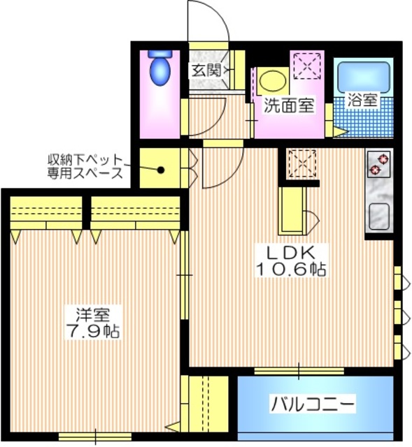 鎌倉市常盤のマンションの間取り