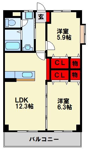 エクセレント本城の間取り