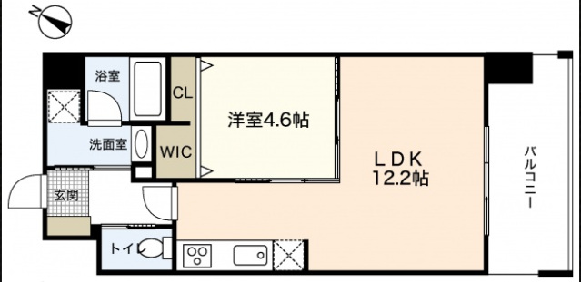 JRBハイツ岡山の間取り