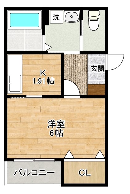 Ellina貴船I（エリナ貴船）の間取り