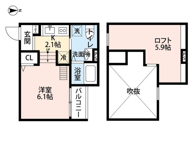 神戸市兵庫区小河通のアパートの間取り