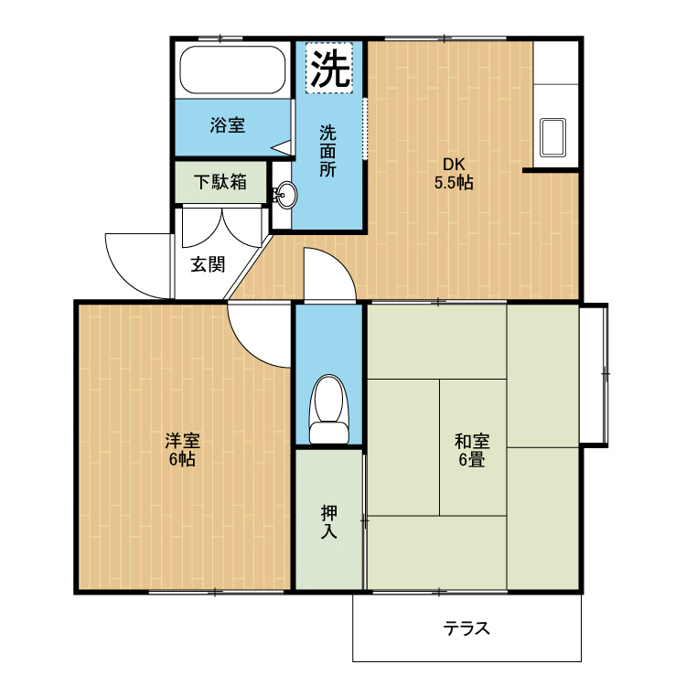 セジュール淳の間取り