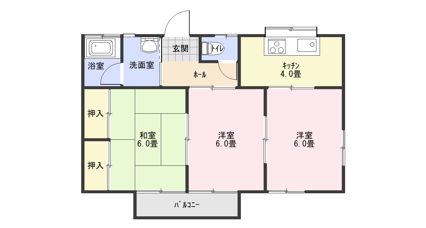 吉野アパートの間取り