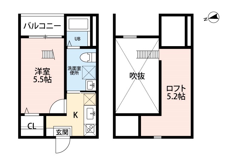 名古屋市中村区鈍池町のアパートの間取り