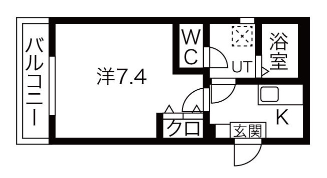 春日井市弥生町のアパートの間取り