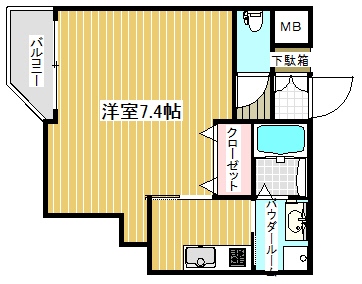 エスリード中山手県庁前の間取り