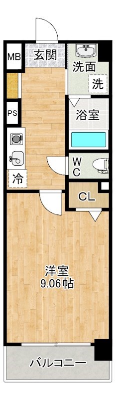 MDI Vista mare 門司駅前(MDIヴィスタマーレ門司駅前)の間取り