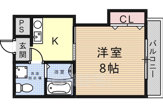 茨木市上中条のマンションの間取り