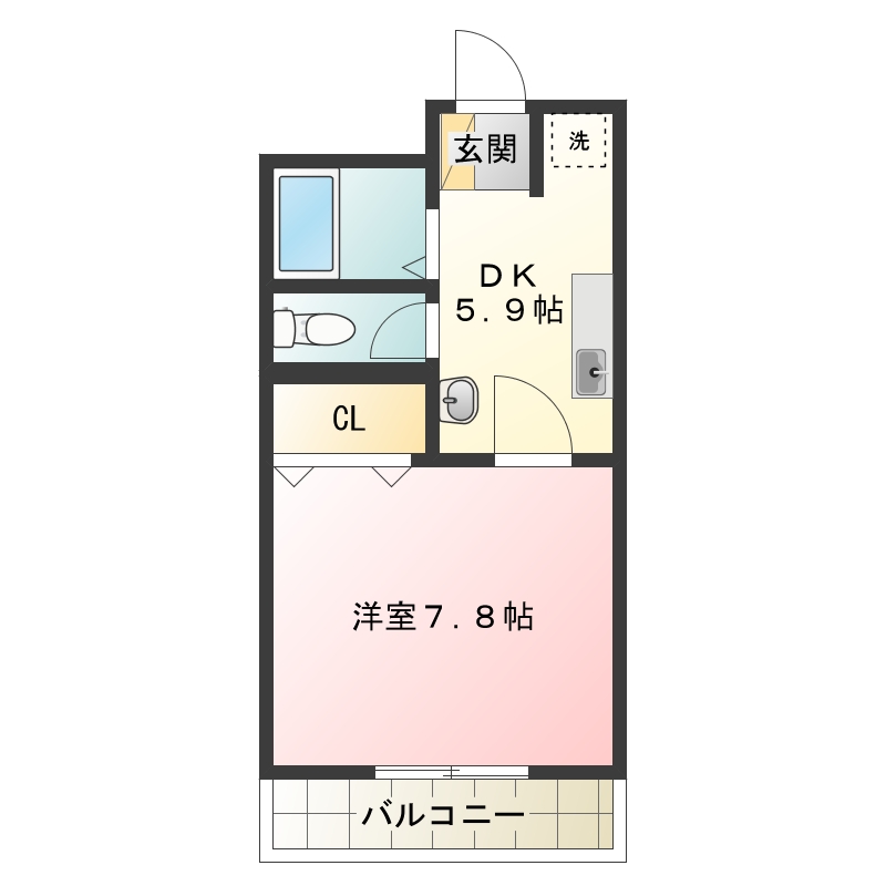 徳島市安宅のマンションの間取り