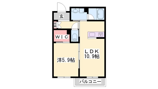 ザ フジイ ガーデン D棟の間取り