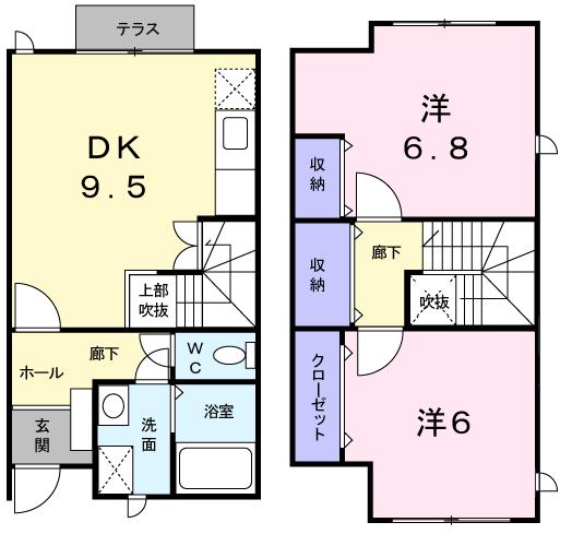 ボンヌシャンツＮIの間取り