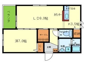 【堺市堺区出島浜通のマンションの間取り】