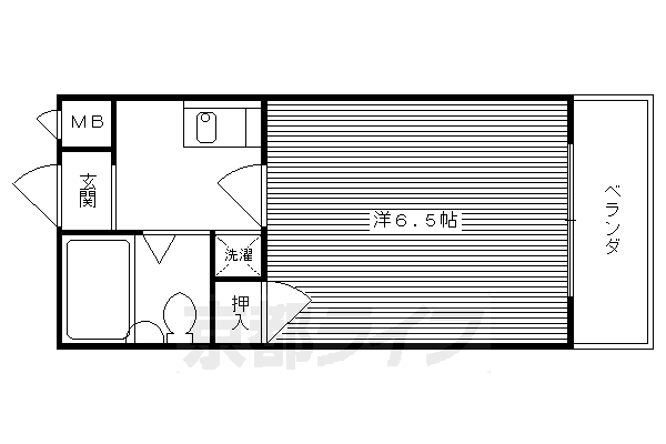 京都市伏見区桃山井伊掃部西町のマンションの間取り