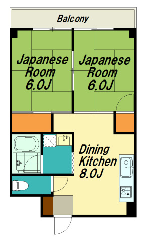 広島市西区中広町のマンションの間取り