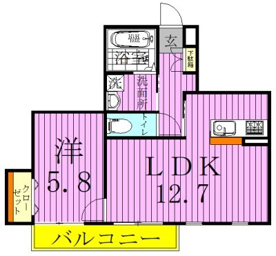 足立区東和のマンションの間取り