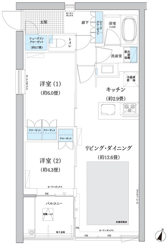 ガーデニエール砧　WESTの間取り