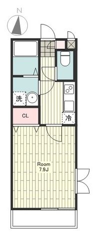 鎌倉市小袋谷のアパートの間取り