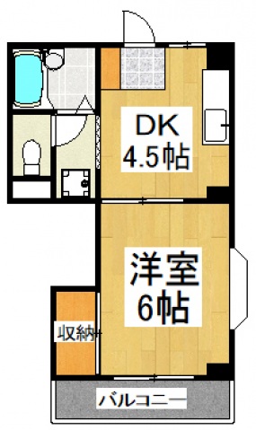 シュガーハイツD棟の間取り