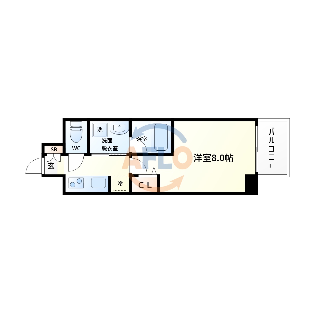 【大阪市東成区深江北のマンションの間取り】