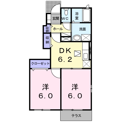 [家電付き] ミラリオAの間取り