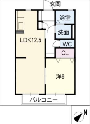 ドミール藤塚　Ａ棟の間取り