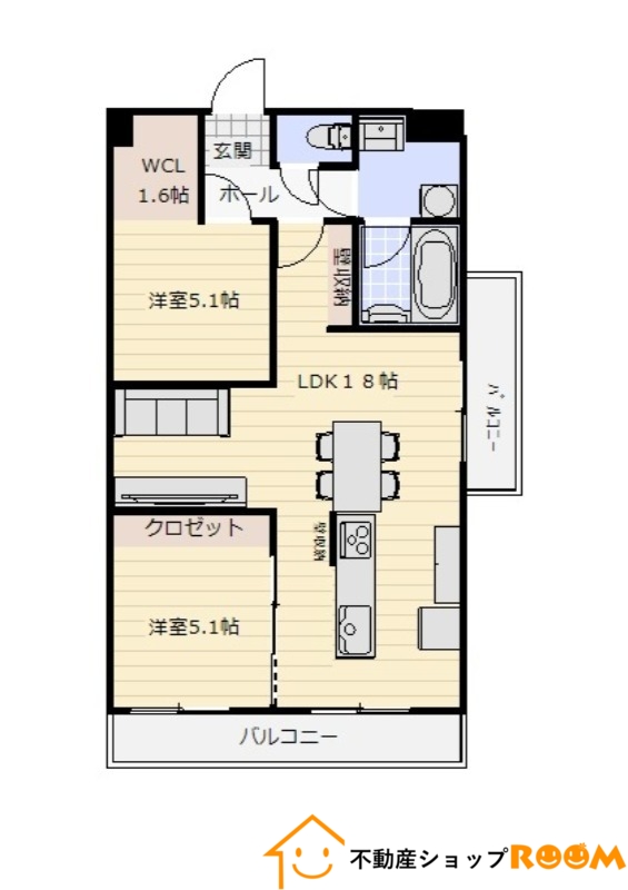 筑後市大字蔵数のマンションの間取り