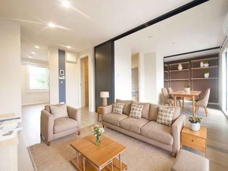 居室・リビング　CGで家具等を配置したもので家具等は含まれません