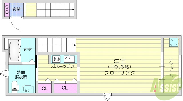 アシェイドサクラの間取り