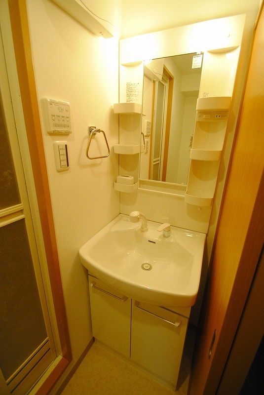 洗面設備　シャンプードレッサー付きの脱衣場です