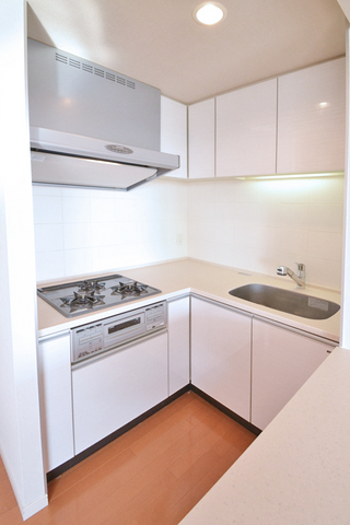 キッチン　３口ガスグリル付きシステムキッチン