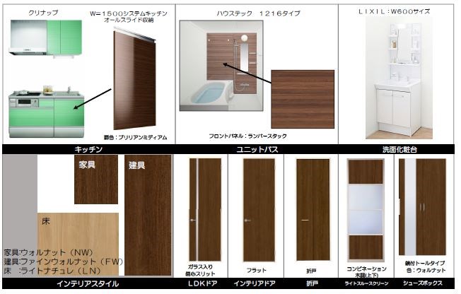 その他共有部分　建具・床色は階数によって異なります。掲載分は3号の仕様です。