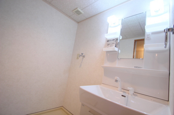 洗面設備　※別号室の写真を使用しております。
