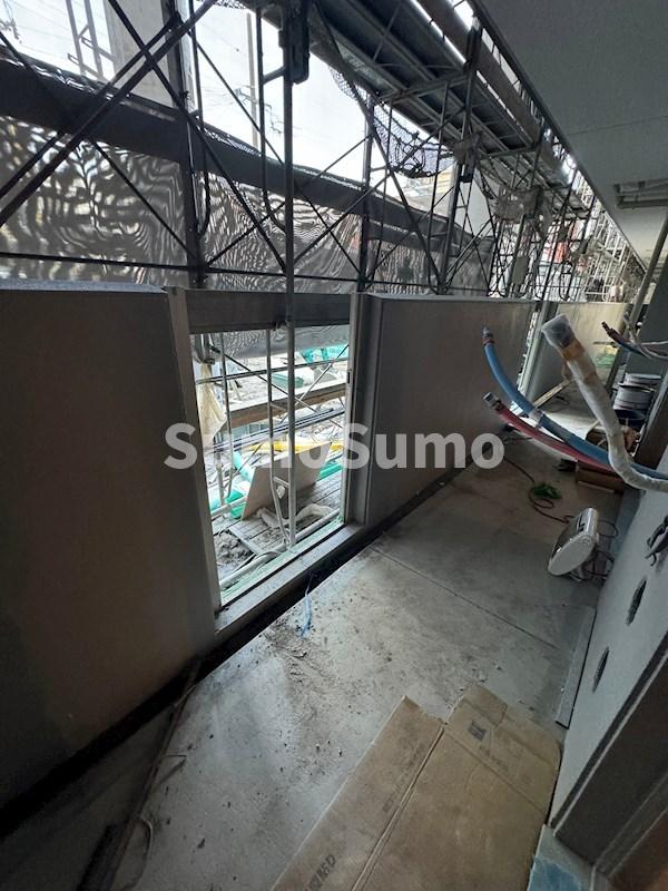 バルコニー　外からの目が気にならないバルコニーで洗濯物が干せます