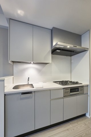 キッチン　コンパクトなキッチンで掃除もラクラク