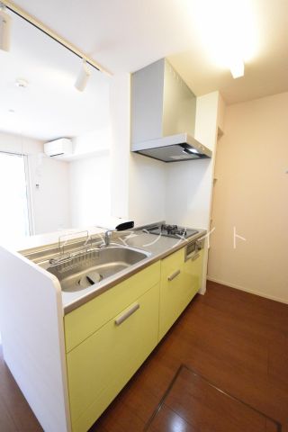 キッチン　ガスコンロ2口付き！