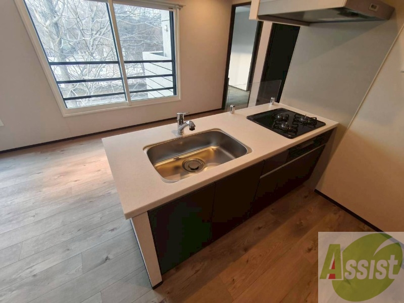 キッチン　清潔感がありお洒落なキッチンになっていました！