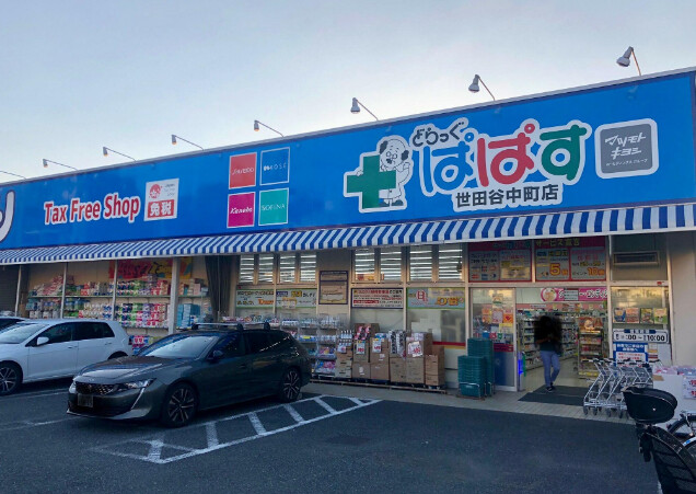 ドラックストア　どらっぐぱぱす世田谷中町店（ドラッグストア）まで118m
