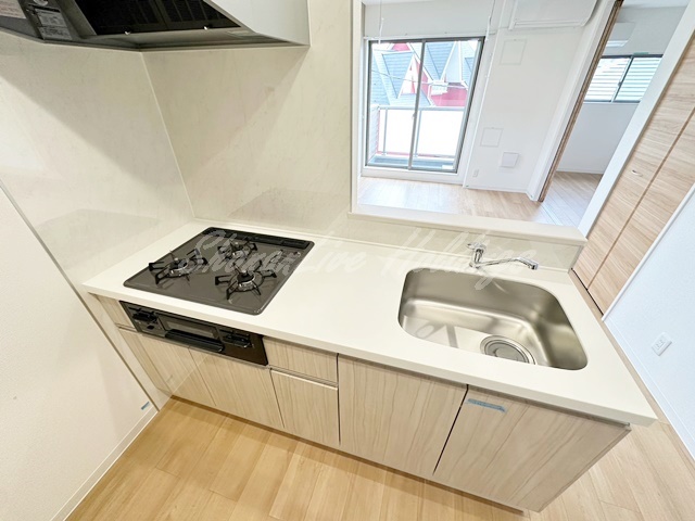 キッチン　2口ガスコンロのシステムキッチン♪