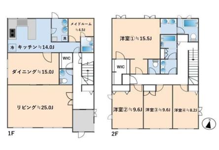 ＪＲ山手線 品川駅 徒歩9分 2階建 築41年の間取り写真