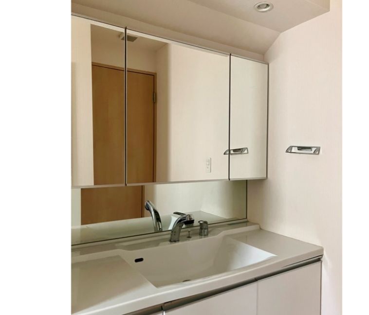 洗面設備　独立洗面化粧台が付いています