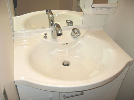 洗面設備　広い洗面スペース