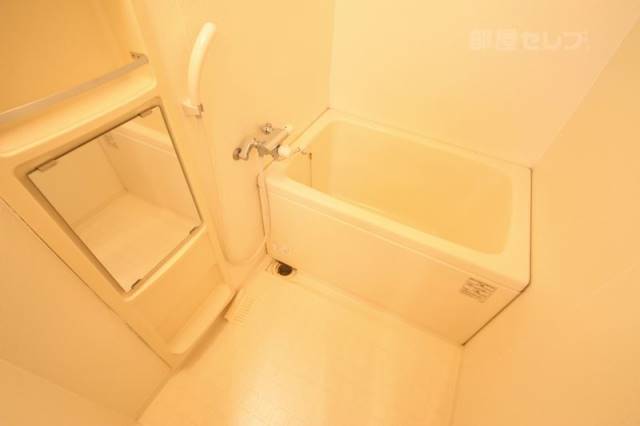 バス・シャワールーム　お風呂にはミラーつきです