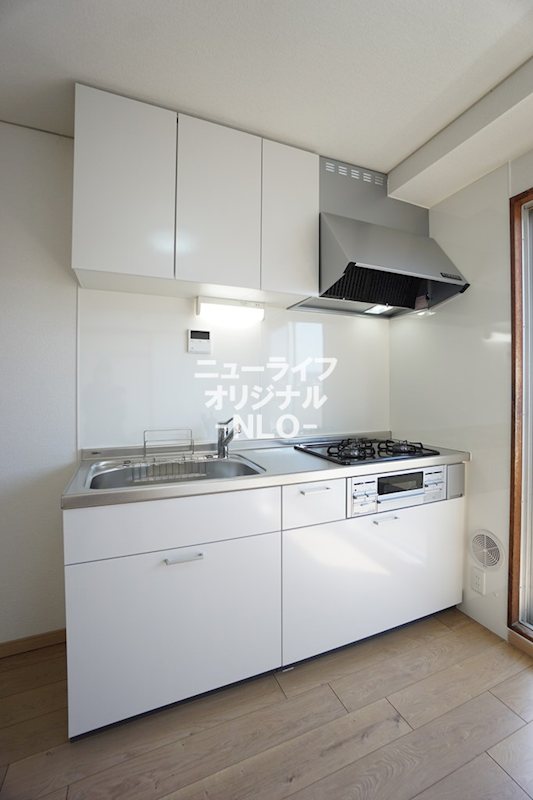 キッチン　3口ガスコンロだとお料理もはかどりますね♪