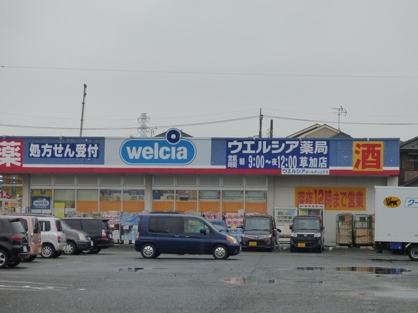 ドラックストア　ウエルシア草加店（ドラッグストア）まで387m