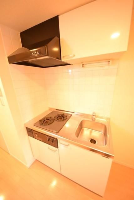 キッチン　ガスコンロ2口設置済み